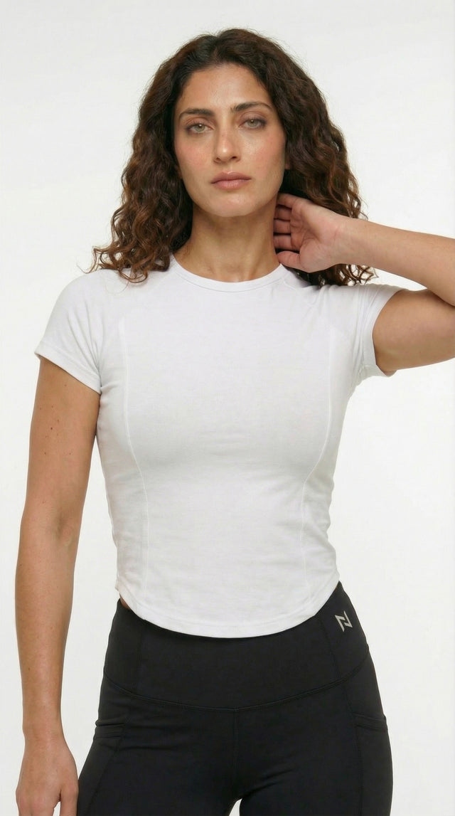 FLEX FORM COTTON TEE WHITE