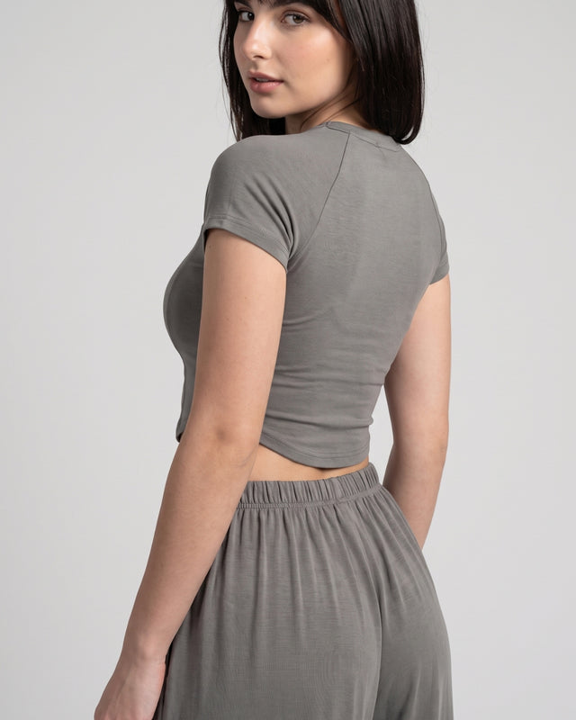 SecondSkin Crop Top GREY