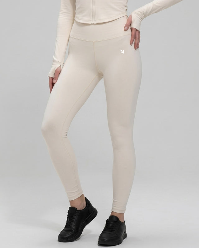 High Waisted Leggings Cream
