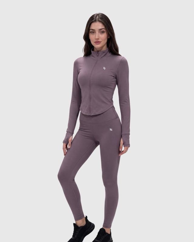 High Waisted Leggings Dusty Purple