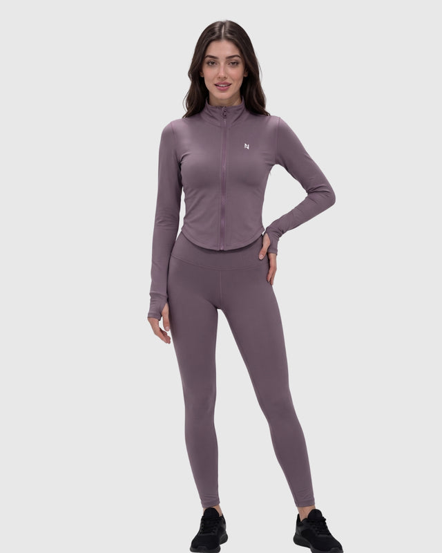 High Waisted Leggings Dusty Purple
