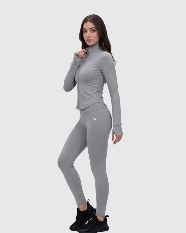 AEROSKIN COMPRESSION JACKET SILVER GRAY