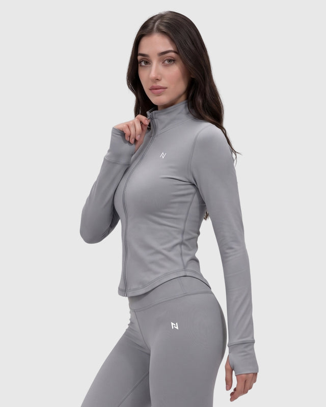 AEROSKIN COMPRESSION JACKET SILVER GRAY
