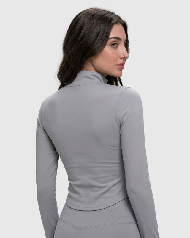 AEROSKIN COMPRESSION JACKET SILVER GRAY