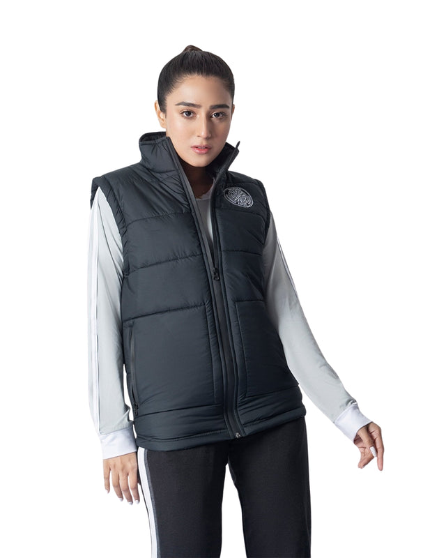 Black Sleeveless Windbreaker