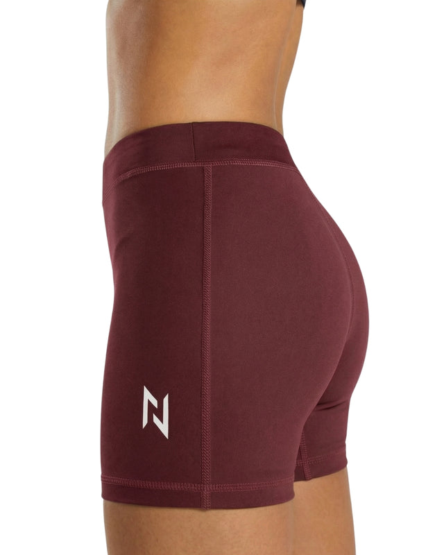 Women Burgundy Shape Shorts