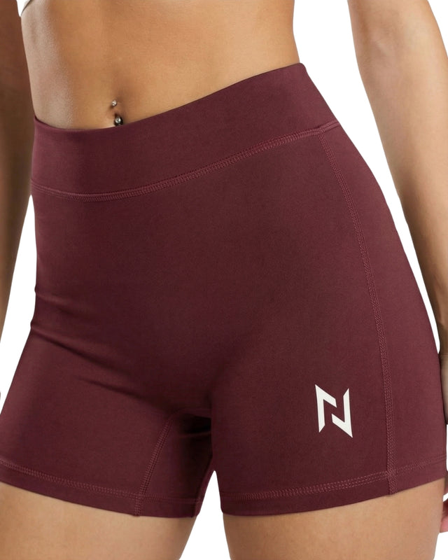 Women Burgundy Shape Shorts