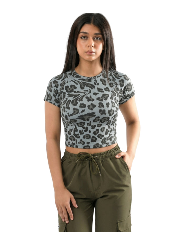 FLEX FORM COTTON TEE SKY BLUE PRINT