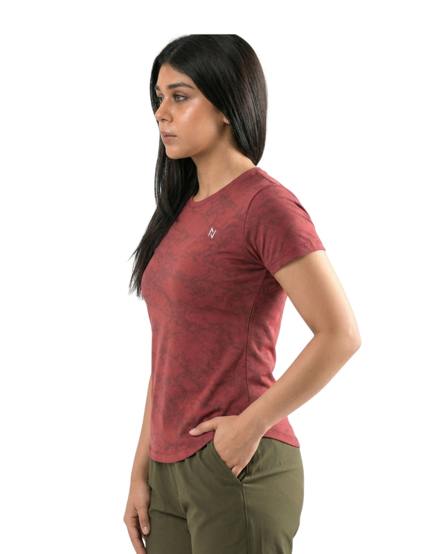 CLOUD WASH CAMO TEE RED