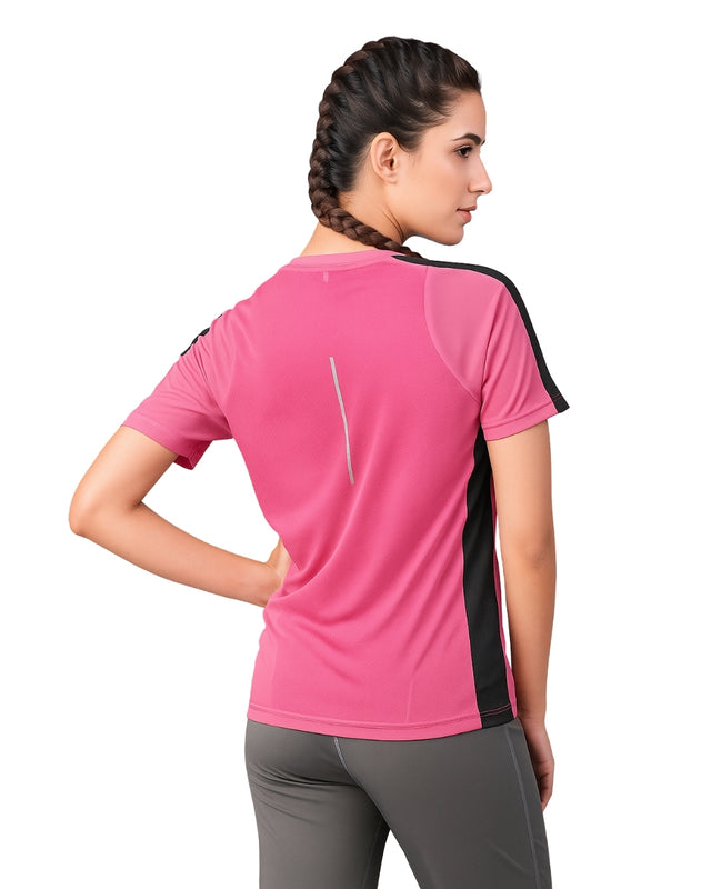 Training Top With Warp knitted Back Pink