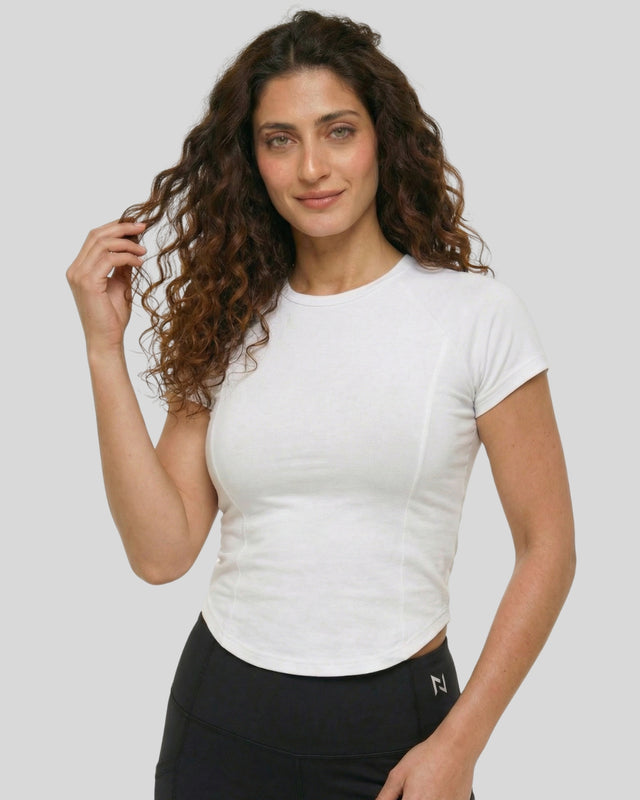 FLEX FORM COTTON TEE WHITE