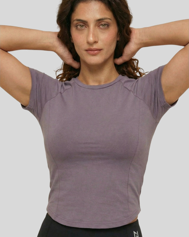 FLEX FORM COTTON TEE LILAC