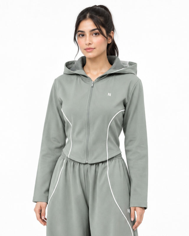 NOMAD Woven Terry Women Hoodie Ash Gray