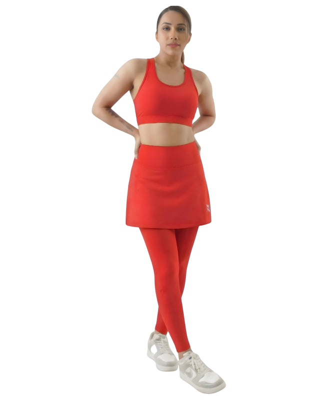 Skirt Leggings Red