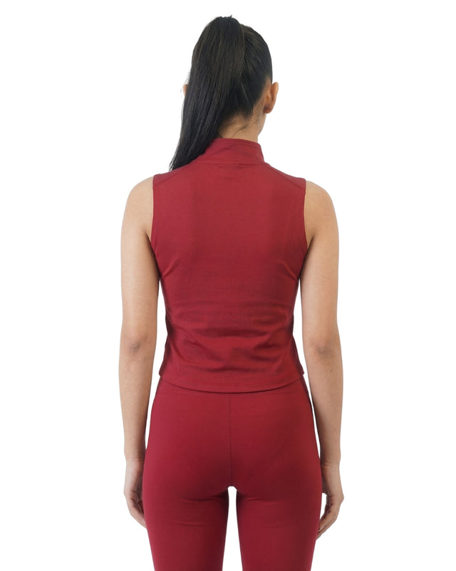 AEROSKIN SLEEVELESS COMPRESSION JACKET RED