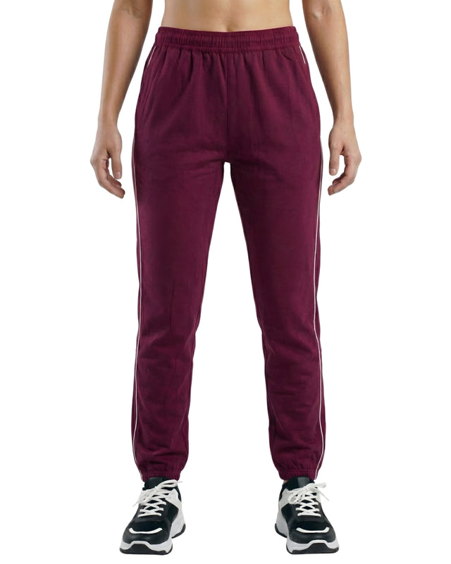 WOMEN TRACKLINE JOGGER MAROON