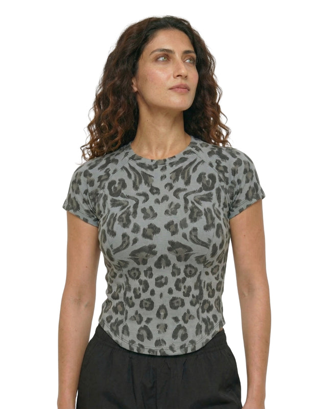 FLEX FORM COTTON TEE SKY BLUE PRINT