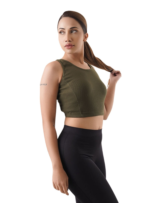 RIB CROP TANK