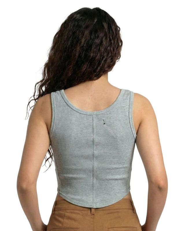 RIB PANEL CROP TANK