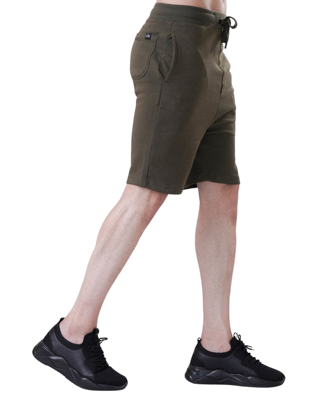 ESSENTIAL LOUNGE TERRY SHORTS OLIVE