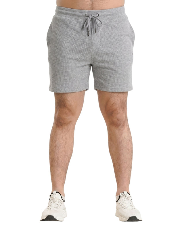 ESSENTIAL LOUNGE TERRY SHORTS HEATHER GREY