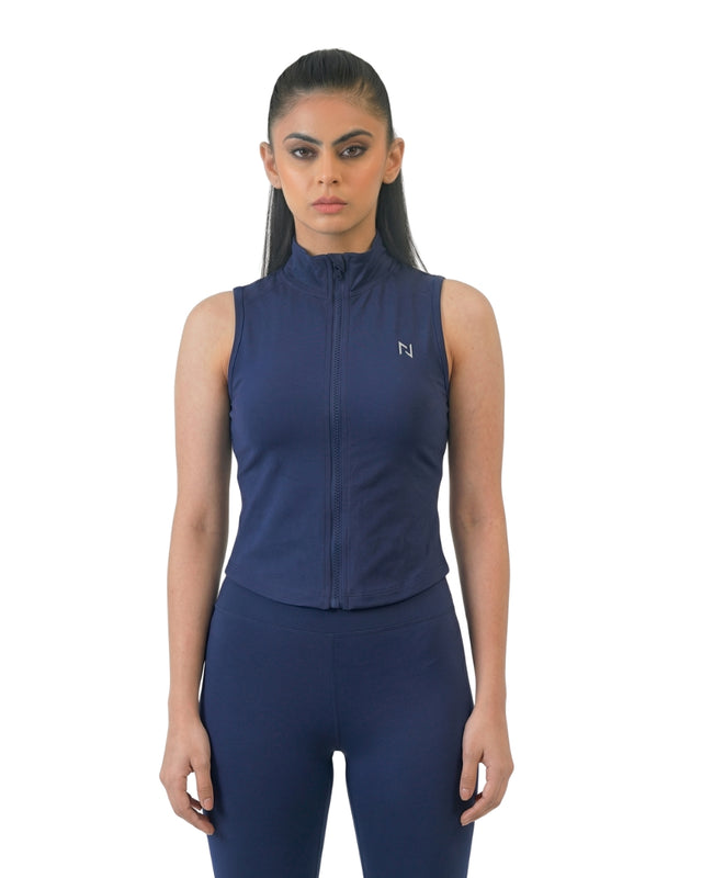 AEROSKIN SLEEVELESS COMPRESSION JACKET NAVY