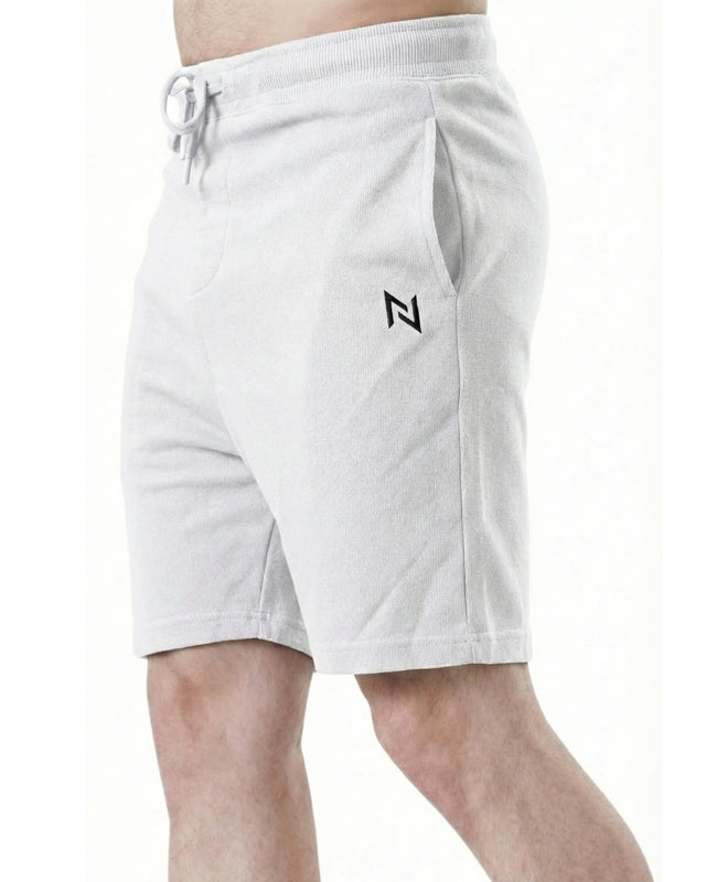 ESSENTIAL LOUNGE TERRY SHORTS WHITE