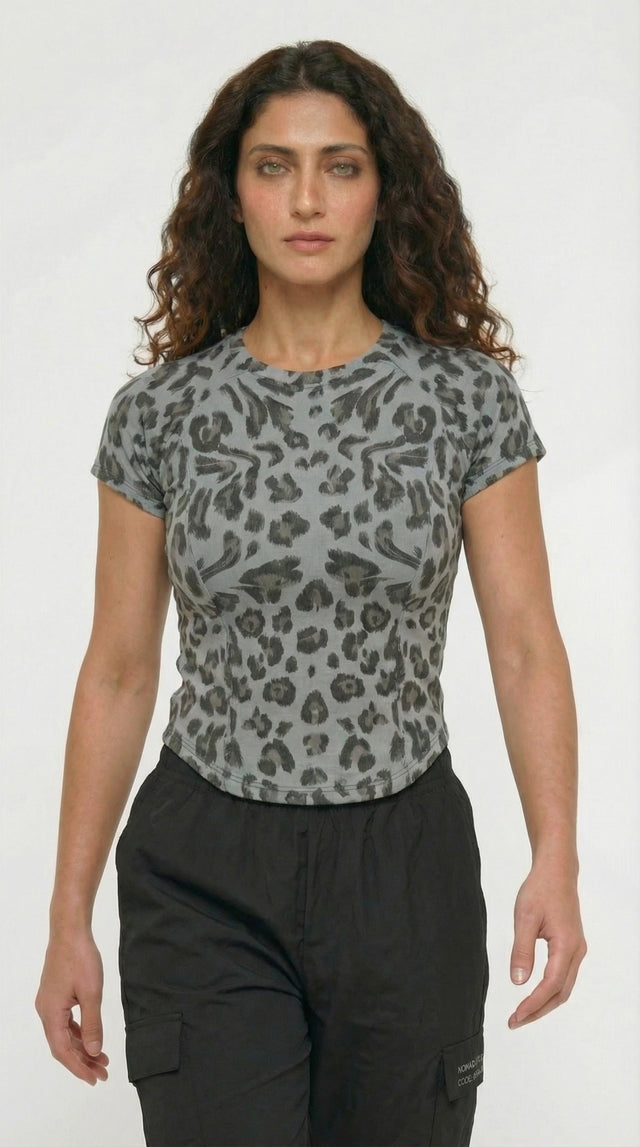 FLEX FORM COTTON TEE SKY BLUE PRINT