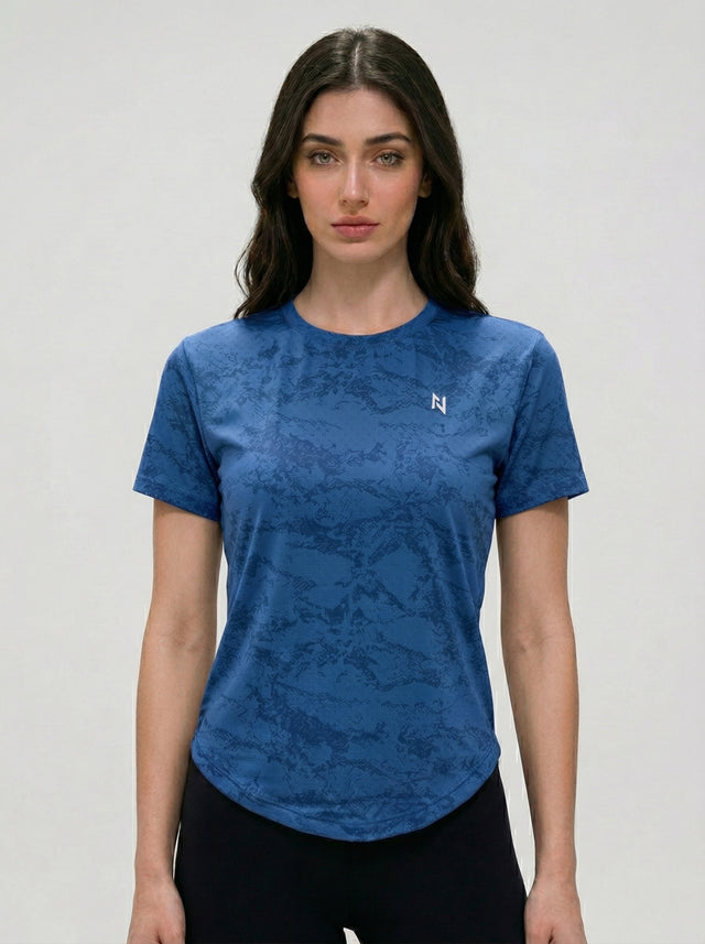 CLOUD WASH CAMO TEE BLUE