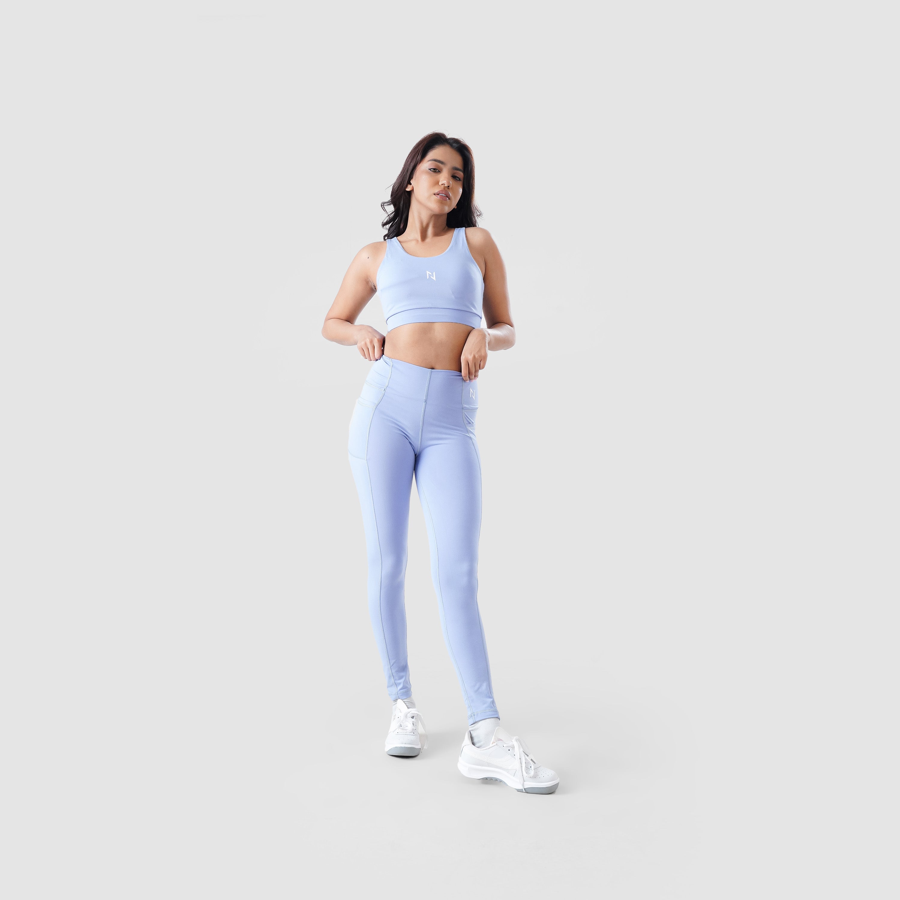 High Waisted Leggings Sky Blue