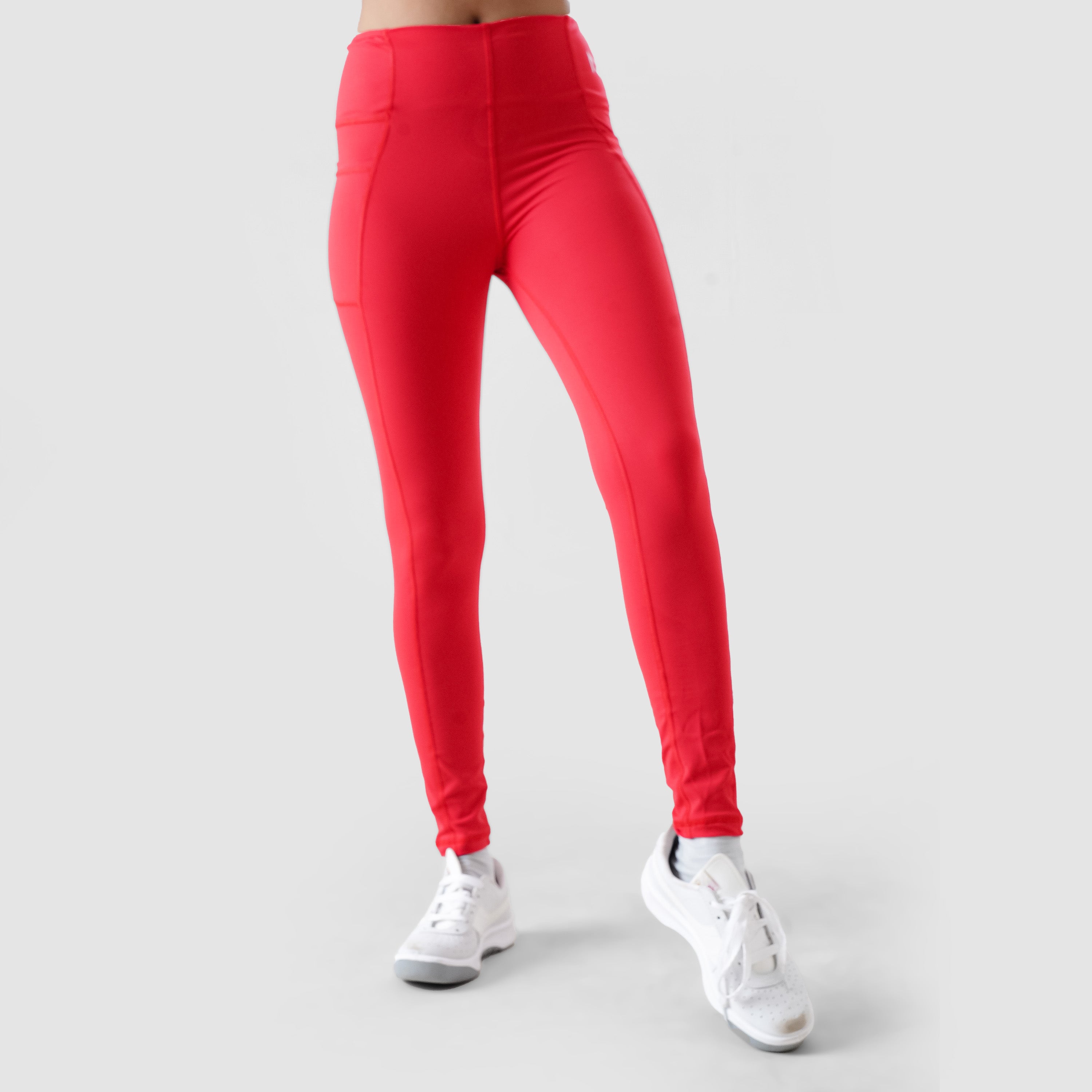 High Waisted Leggings Red