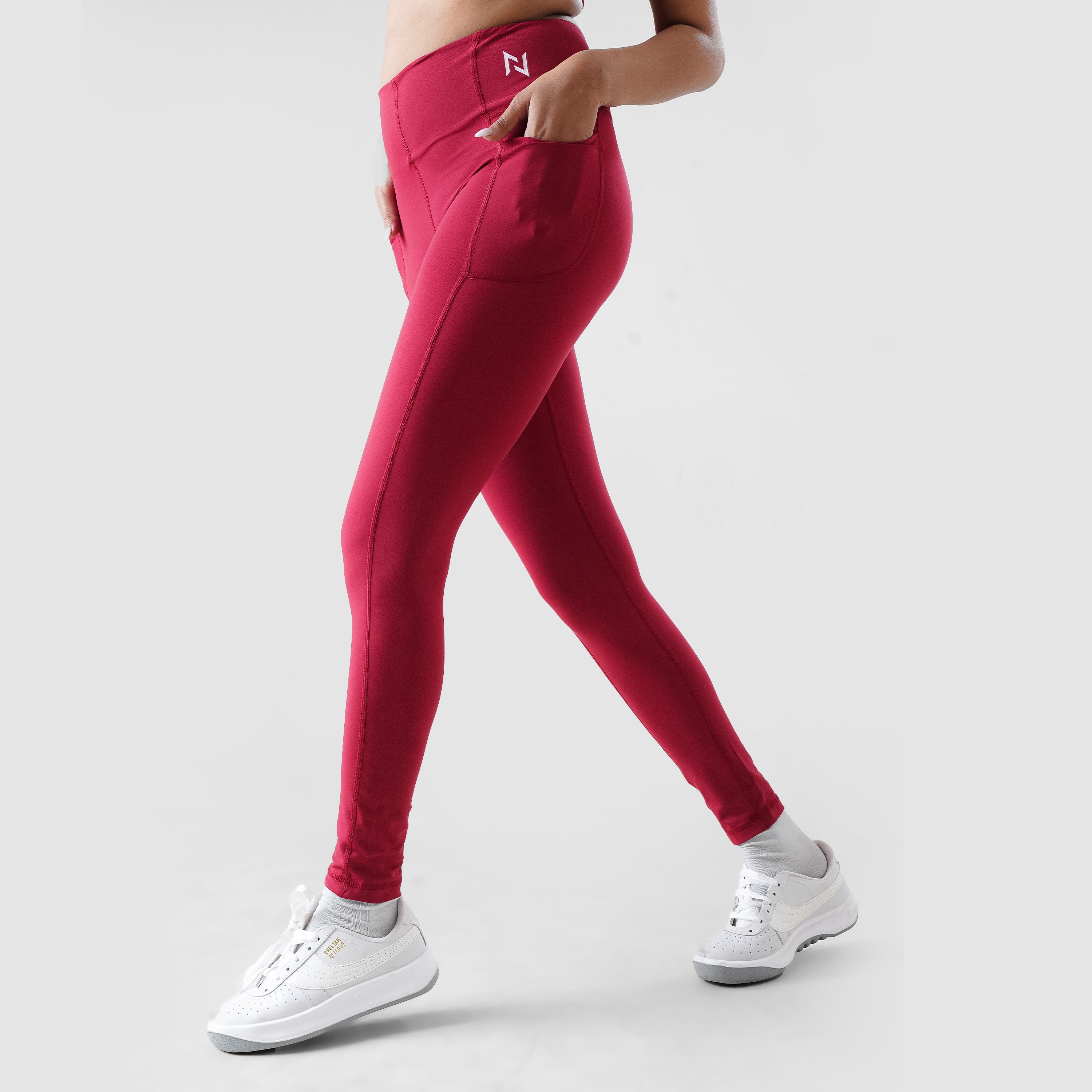 High Waisted Leggings Maroon