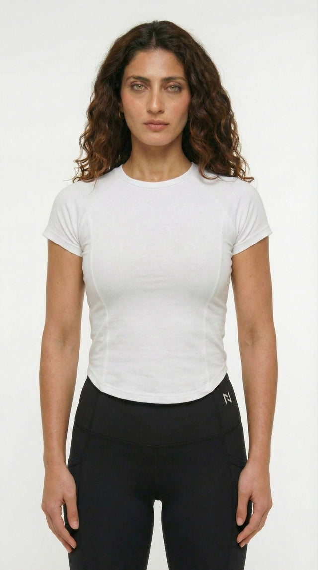 FLEX FORM COTTON TEE WHITE