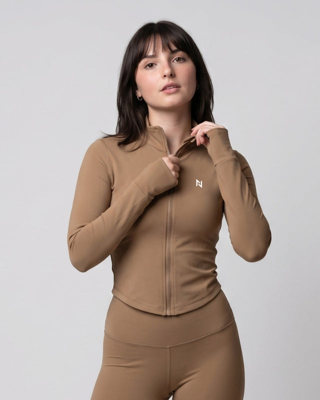 AEROSKIN COMPRESSION JACKET CAMEL BROWN