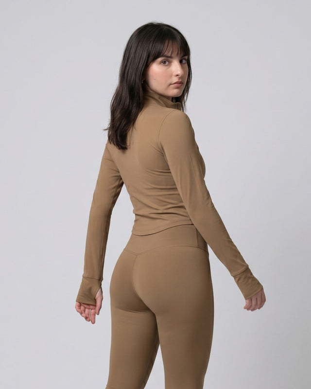 AEROSKIN COMPRESSION JACKET CAMEL BROWN