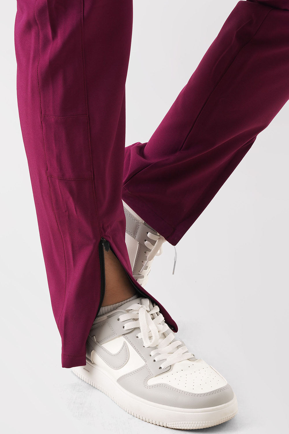 Burgundy Stretch Woven Tracksuit Trouser