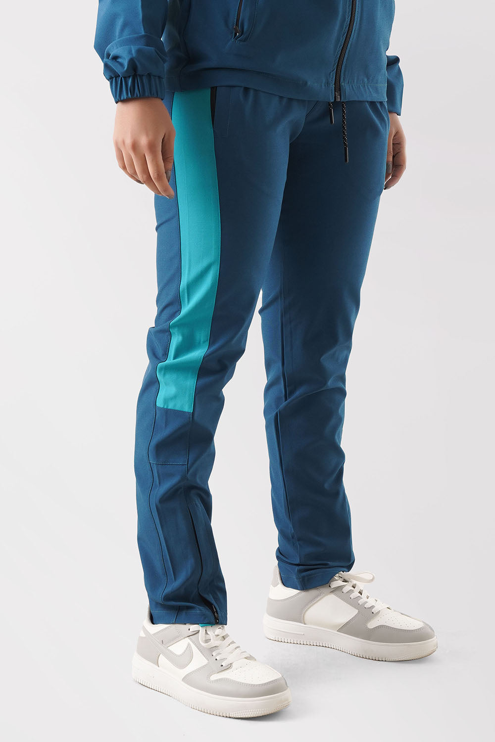 Blue Woven Stretch Tracksuit Trousers