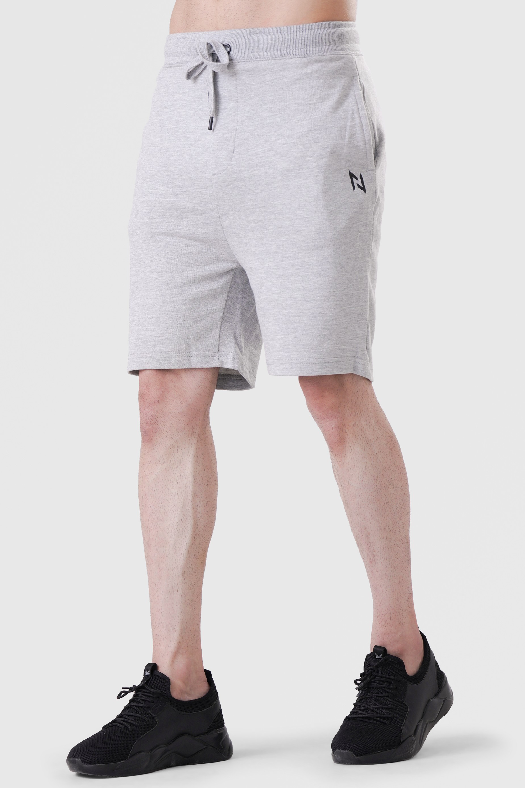 ESSENTIAL LOUNGE TERRY SHORTS HEATHER GREY