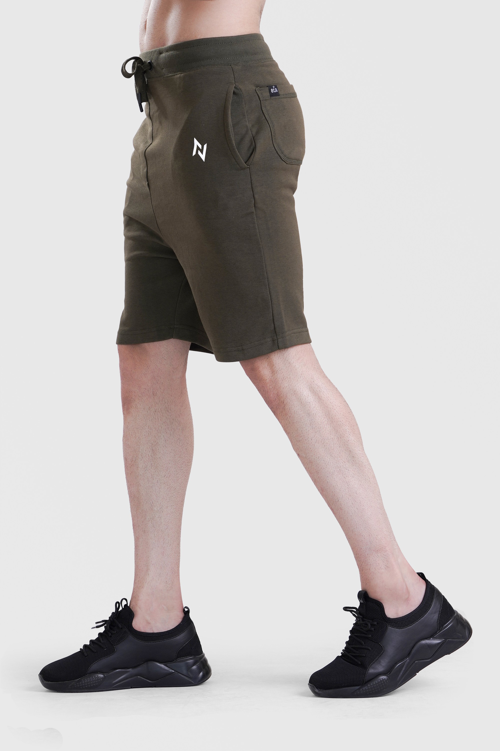 ESSENTIAL LOUNGE TERRY SHORTS OLIVE