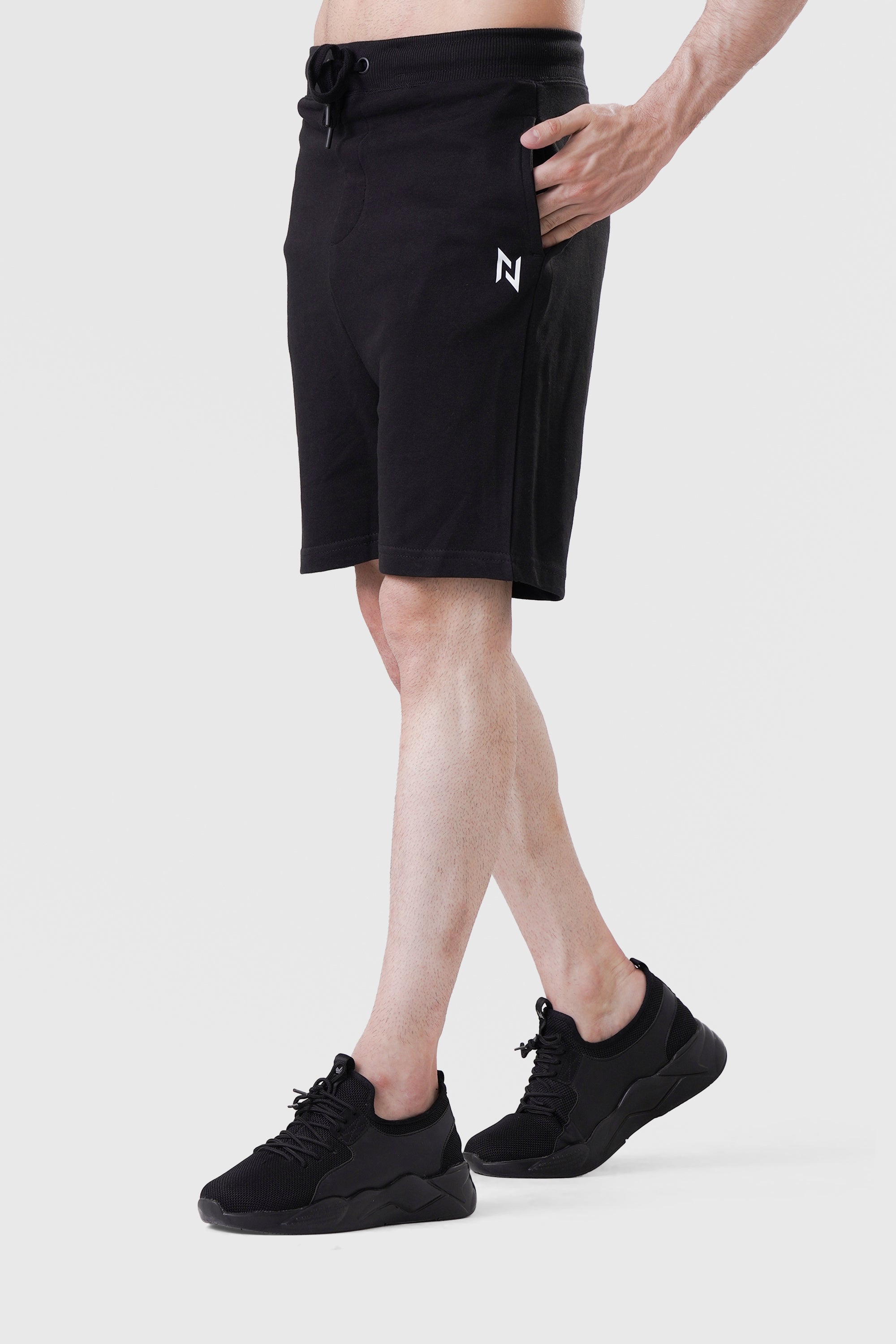 ESSENTIAL LOUNGE TERRY SHORTS BLACK