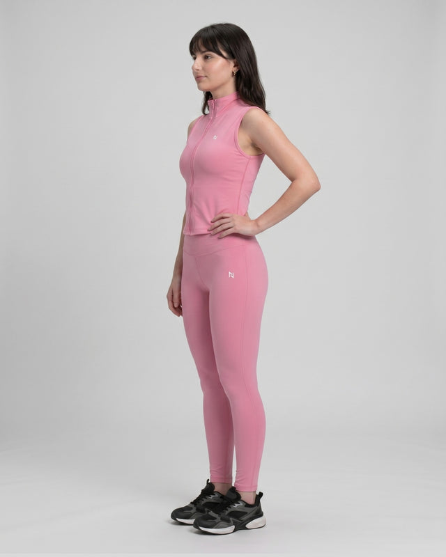 AEROSKIN SLEEVELESS COMPRESSION JACKET BABY PINK