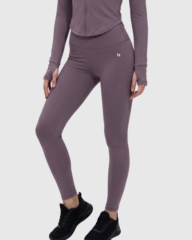 High Waisted Leggings Dusty Purple