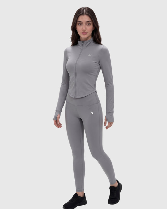 AEROSKIN COMPRESSION JACKET SILVER GRAY