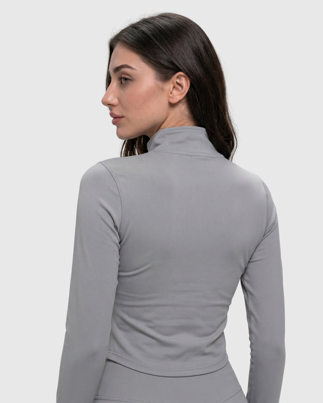 AEROSKIN COMPRESSION JACKET SILVER GRAY