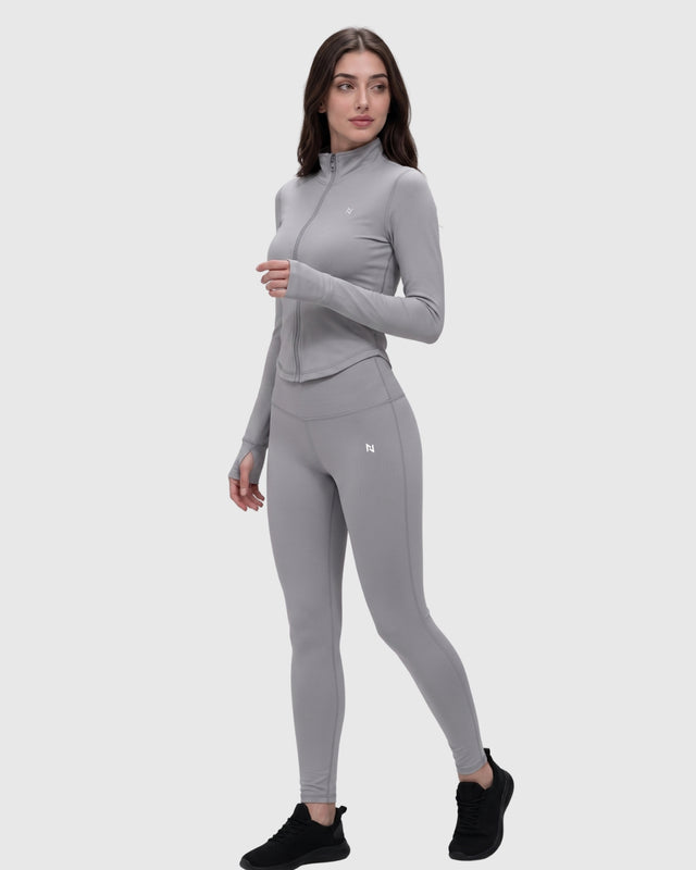 AEROSKIN COMPRESSION JACKET SILVER GRAY