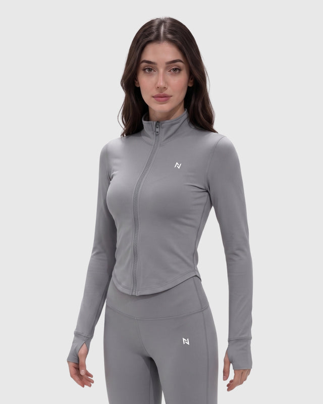 AEROSKIN COMPRESSION JACKET SILVER GRAY