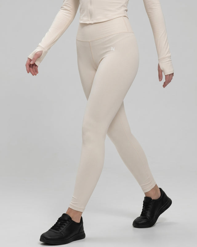High Waisted Leggings Cream