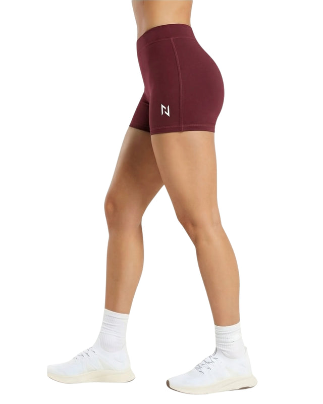 Women Burgundy Shape Shorts