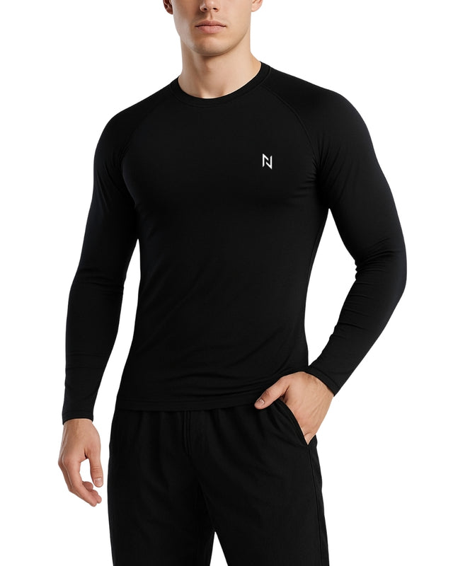 MENS PREMIUM COMPRESSION TEE FULL SLEEVES BLACK