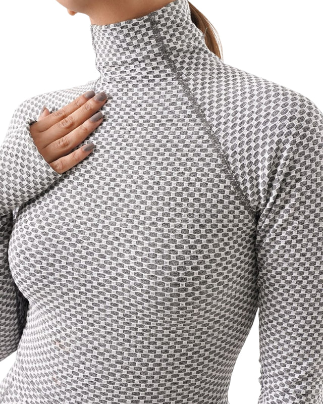 Anti Cellulite High Neck Crop Top